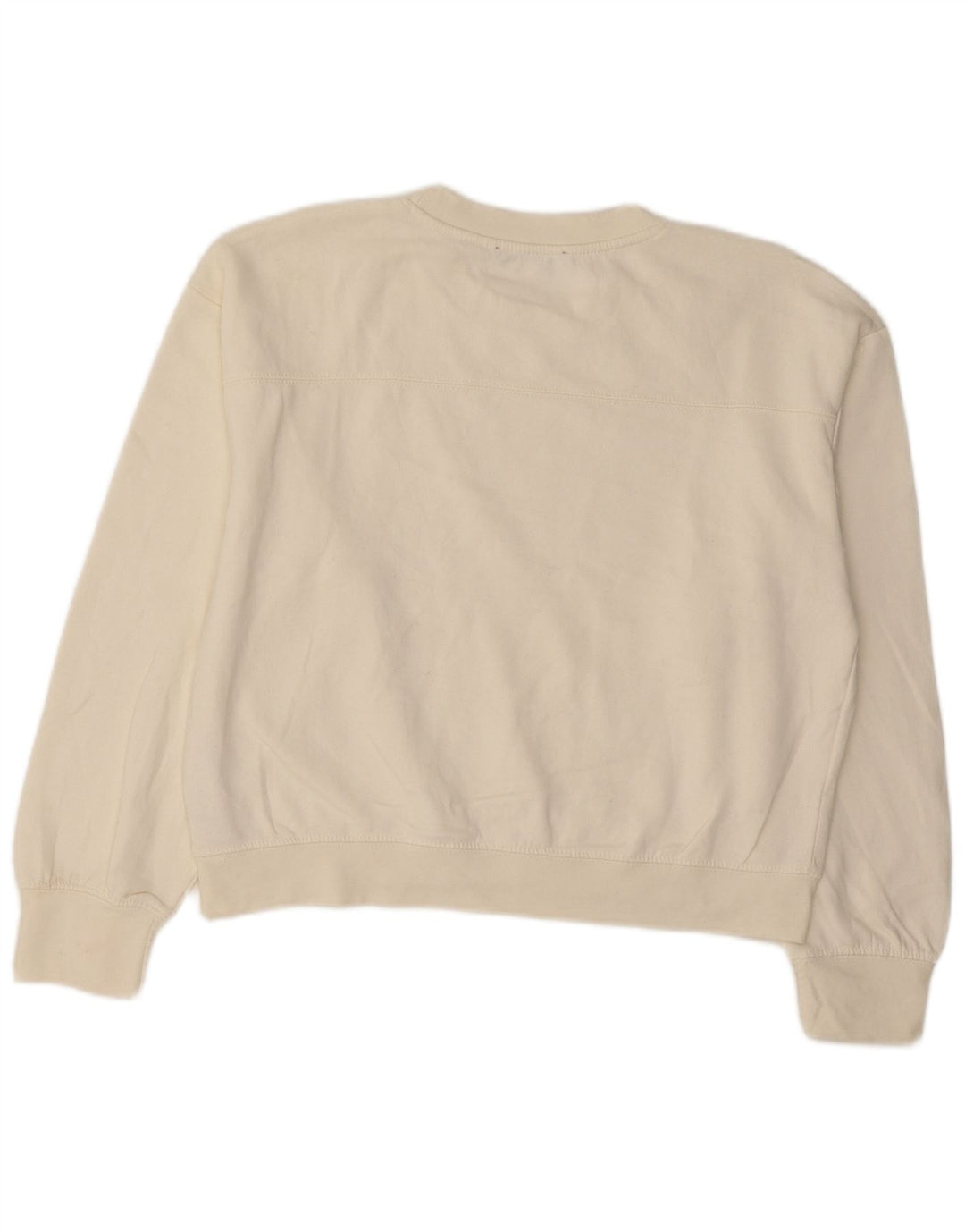 Felpa da donna Zara UK 14 poliestere bianco medio