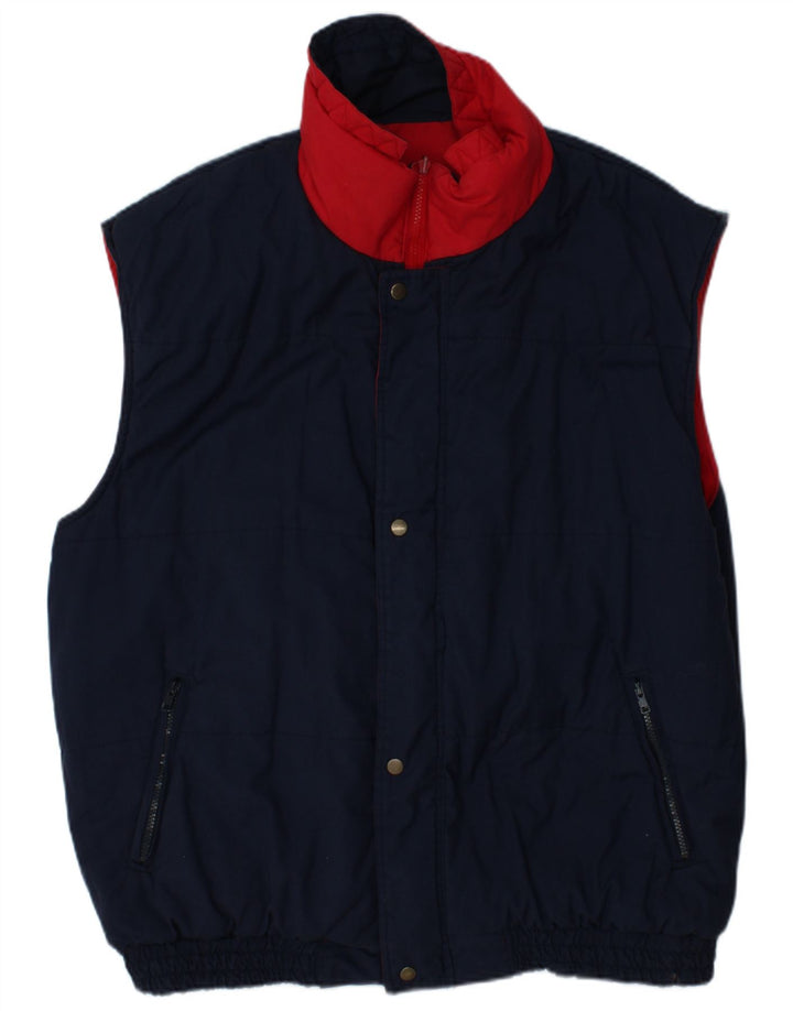 ELYSEE Mens Reversible Gilet UK 44 2XL Red Polyester