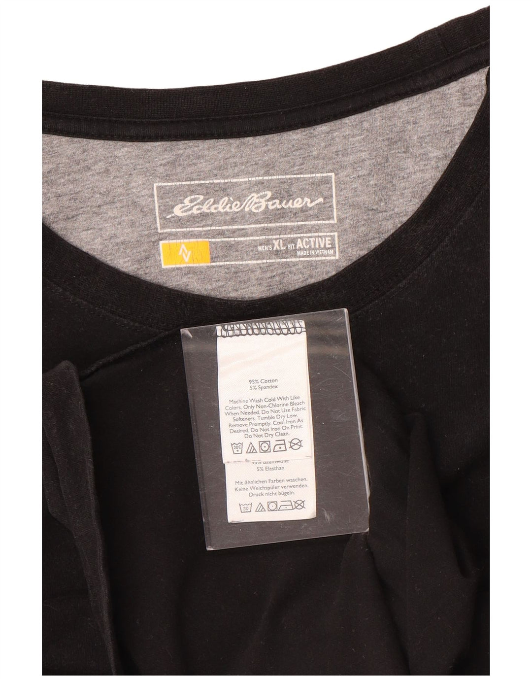 Eddie Bauer Mens Active T-Shirt Top XL Black Cotton