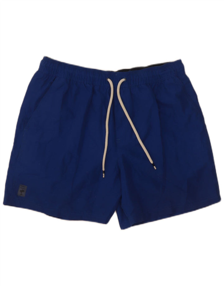 Marks & Spencer Mens Swimming Shorts Medium Blue Polyester