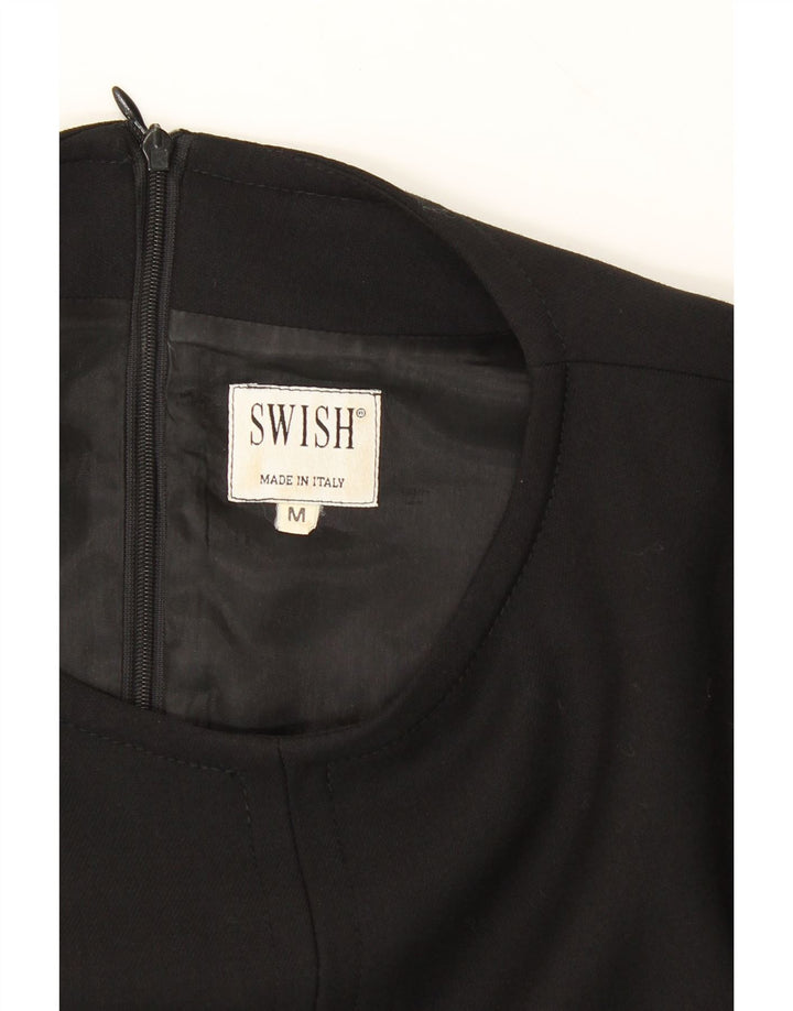 SWISH Womens Sheath Dress UK 14 Medium Black Vintage Swish and Second-Hand Swish from Messina Hembry 