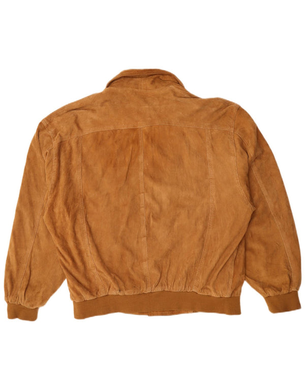 Vintage hombres ante bomber chaqueta Reino Unido 44 2XL marrón