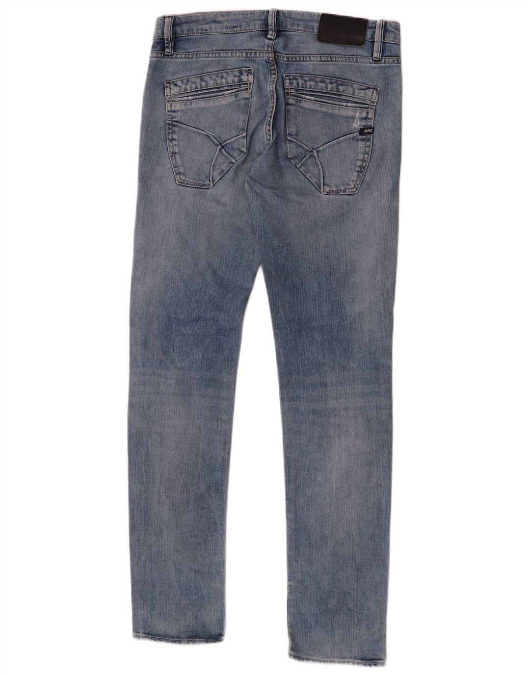 Gas Mens Slim Jeans W30 L32 Blue Cotton