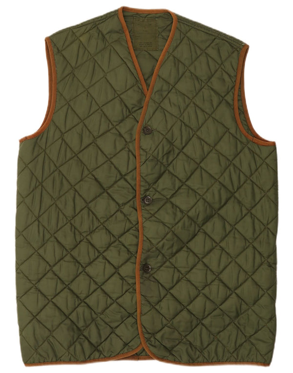 Vintage Herren Steppweste UK 40 Large Grün