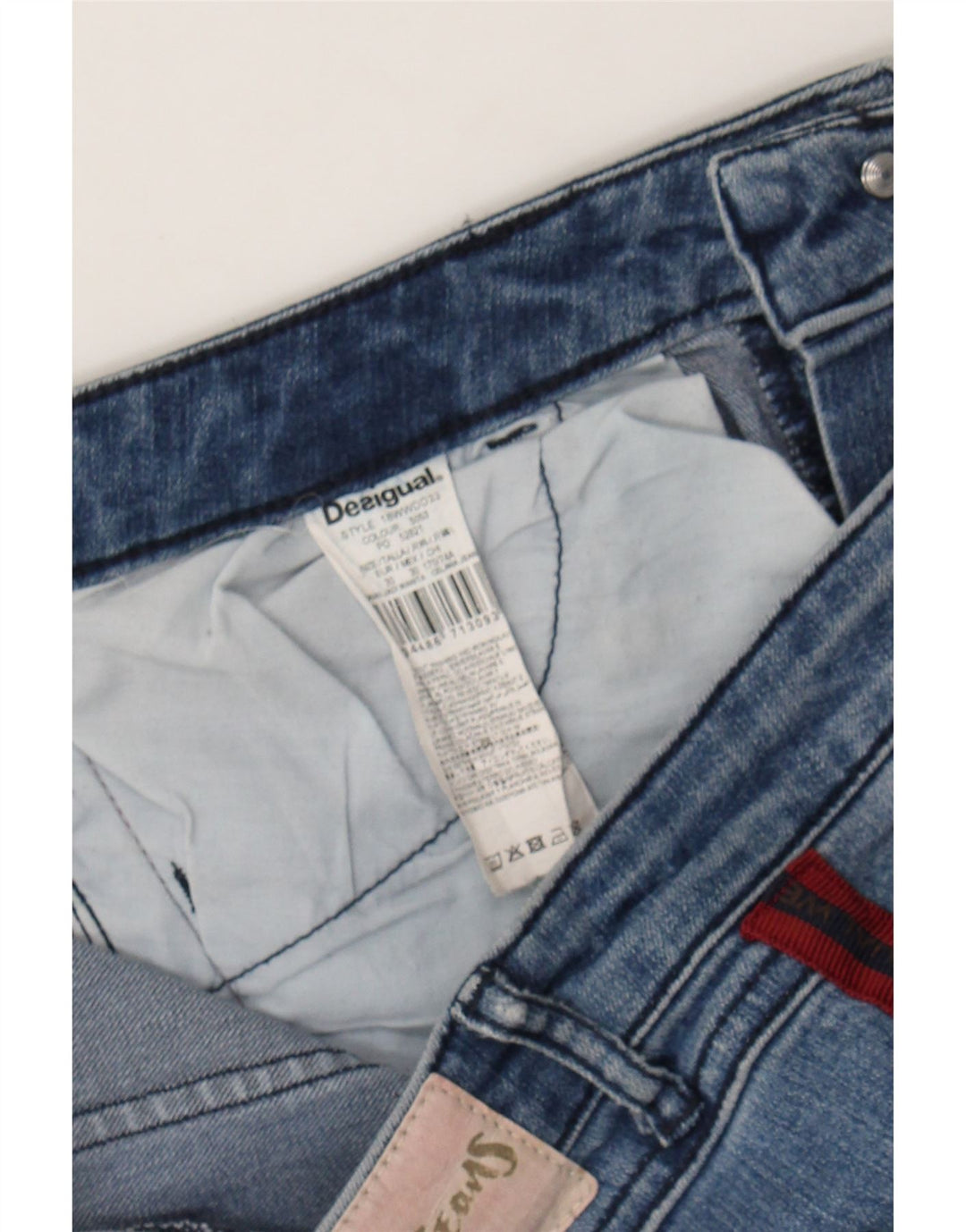 DESIGUAL Womens Cropped Jeans W30 L27 Blue Cotton Vintage Desigual and Second-Hand Desigual from Messina Hembry 
