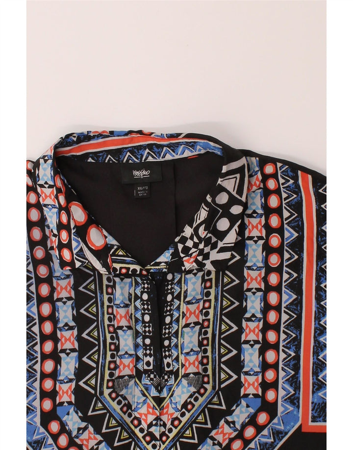 MOSSIMO Womens Sleeveless Blouse Top UK 20 2XL Black Geometric Polyester Vintage Mossimo and Second-Hand Mossimo from Messina Hembry 