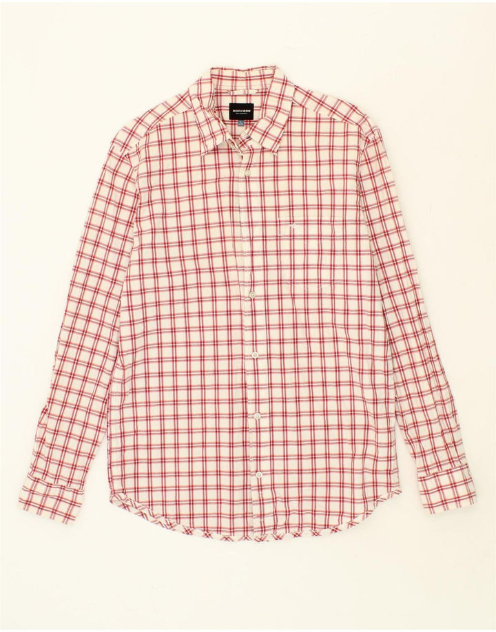 DOCKERS Mens Shirt UK 42/44 Large Red Check Cotton Vintage Dockers and Second-Hand Dockers from Messina Hembry 
