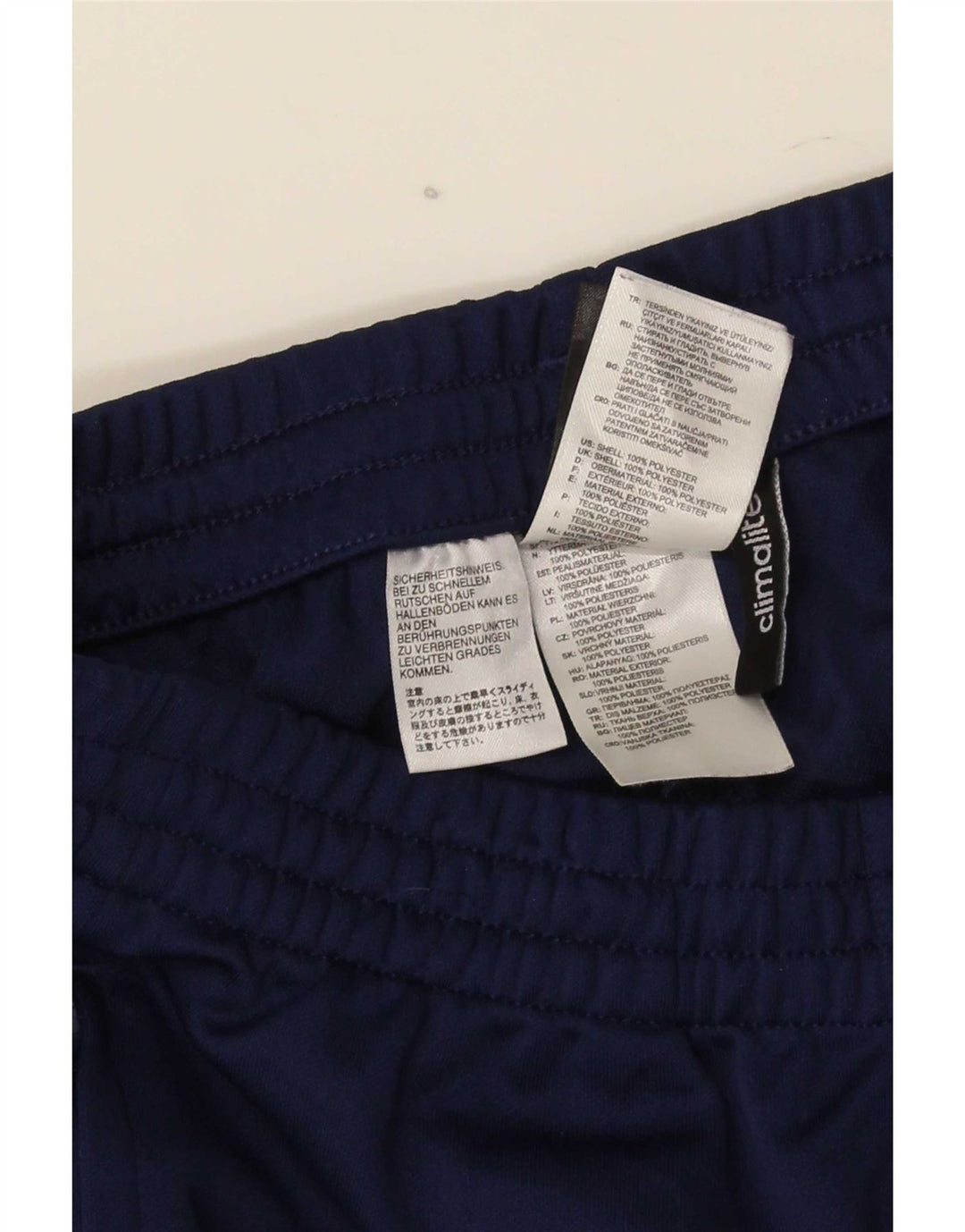 Adidas Mens Climalite Tracksuit Trousers Small Navy Blue Polyester