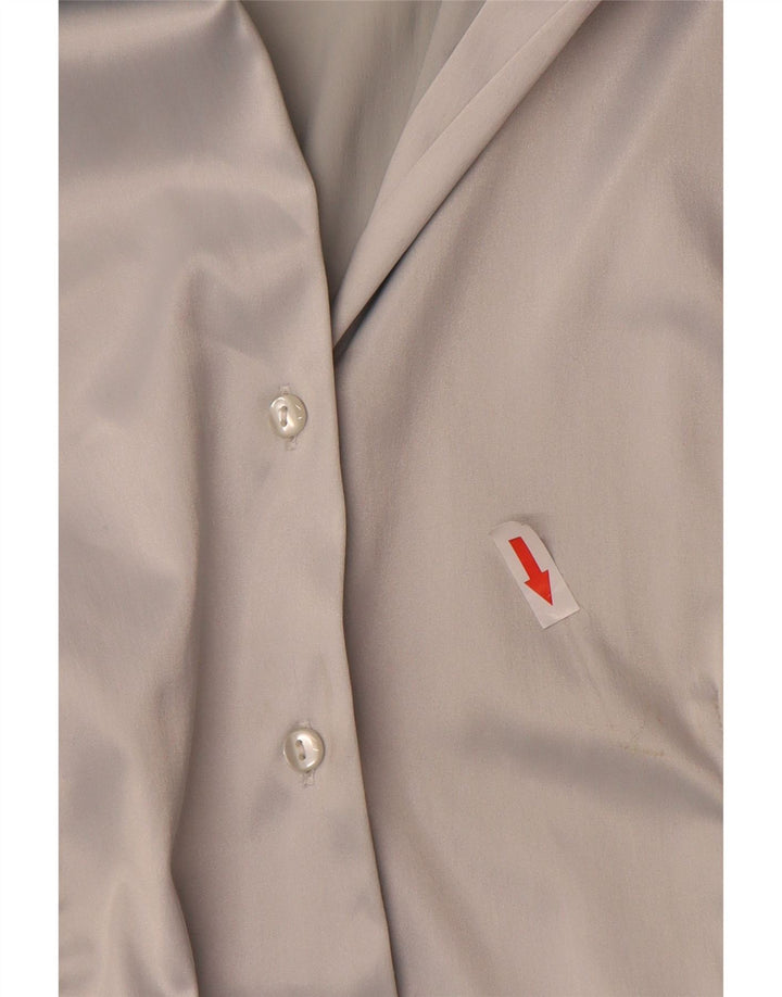 Naracamicie Womens Shirt Blouse UK 12 Medium Silver Polyester