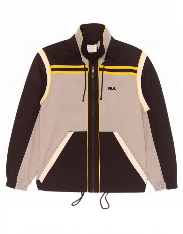 Fila Veste de survêtement pour homme IT 50 Gris moyen Colourblock Polyester