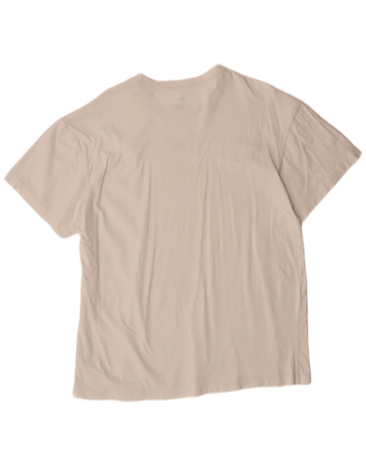 ADIDAS Mens T-Shirt Top Medium Off White Cotton