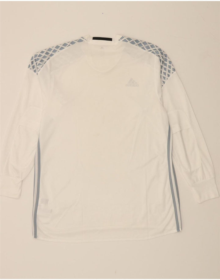 ADIDAS Herre Adizero Grafisk Top Langærmet XL Hvid Polyester