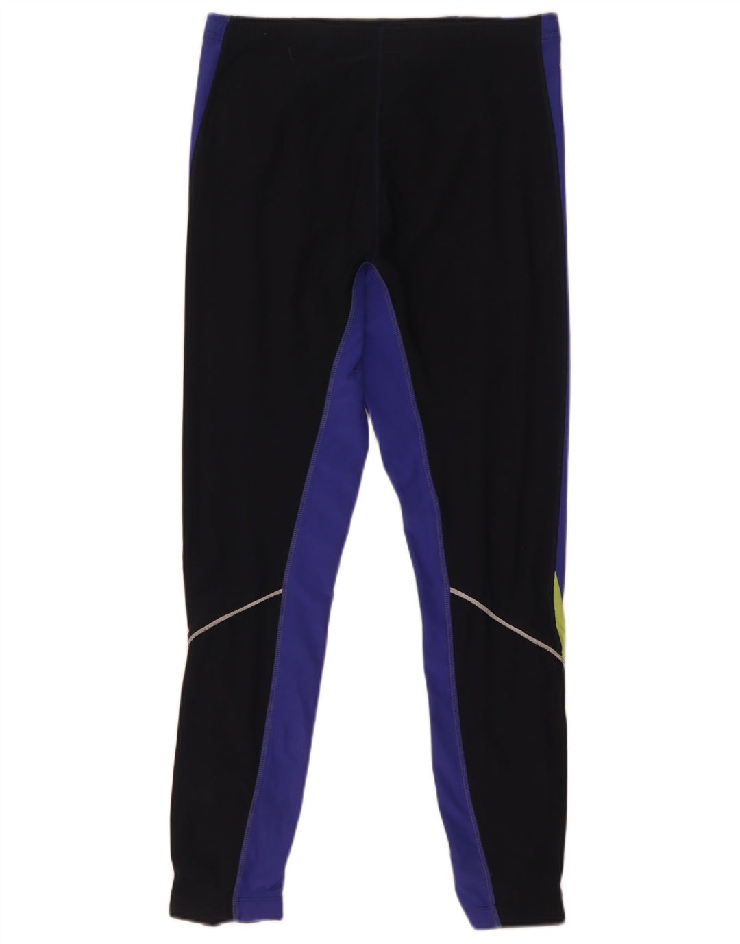 Nike Mens Dri Fit Leggings UK 38/40 Medium Black Colourblock Polyester
