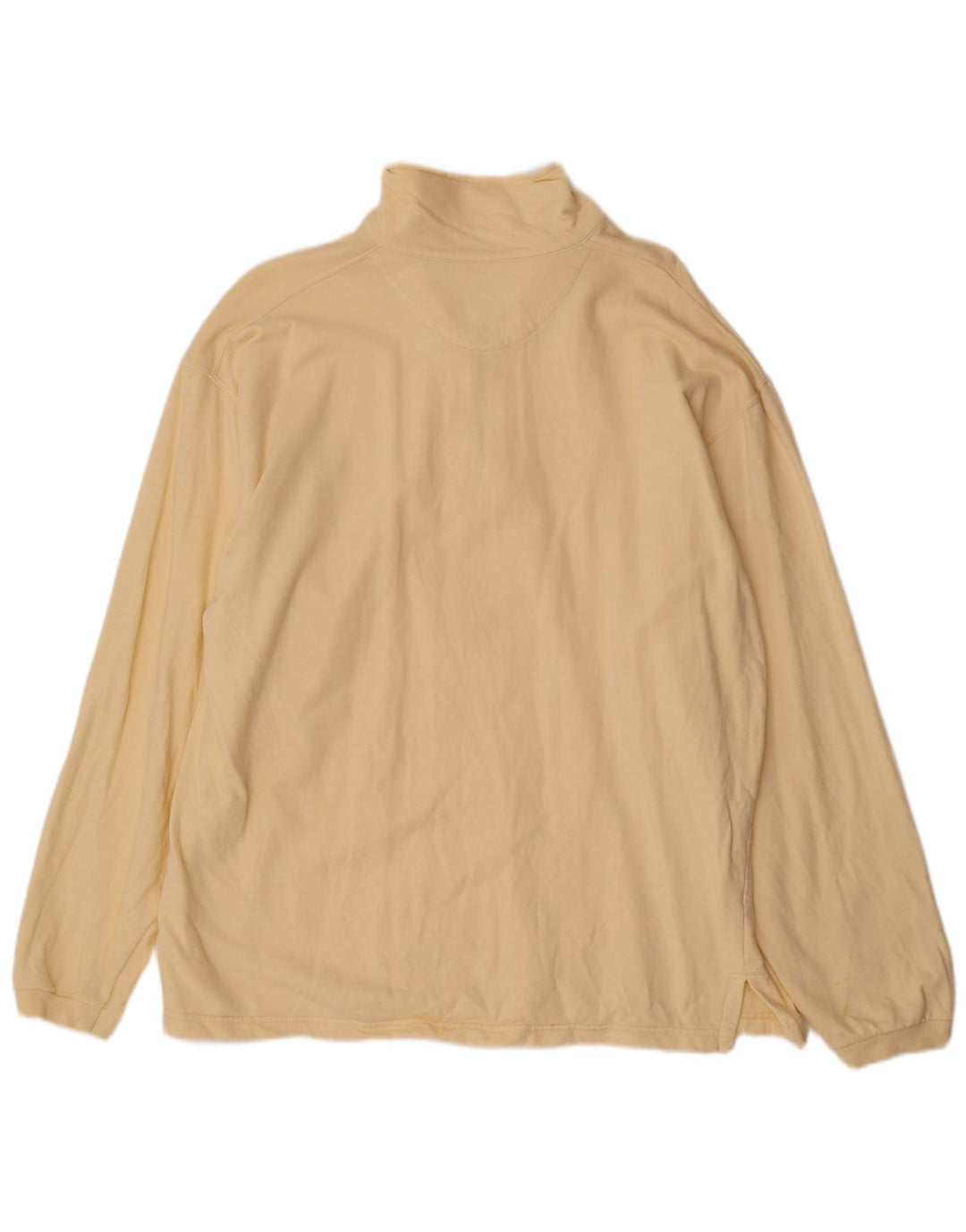 Levi's Mens Polo Neck Sweatshirt Jumper Large Beige Cotton