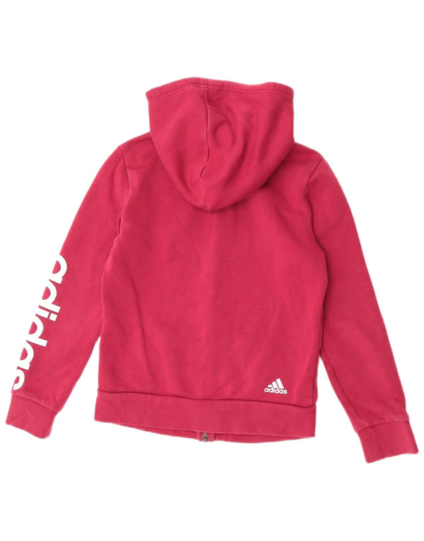 Adidas Dame Grafisk Hættetrøje Sweater UK 8/10 Small Pink Bomuld