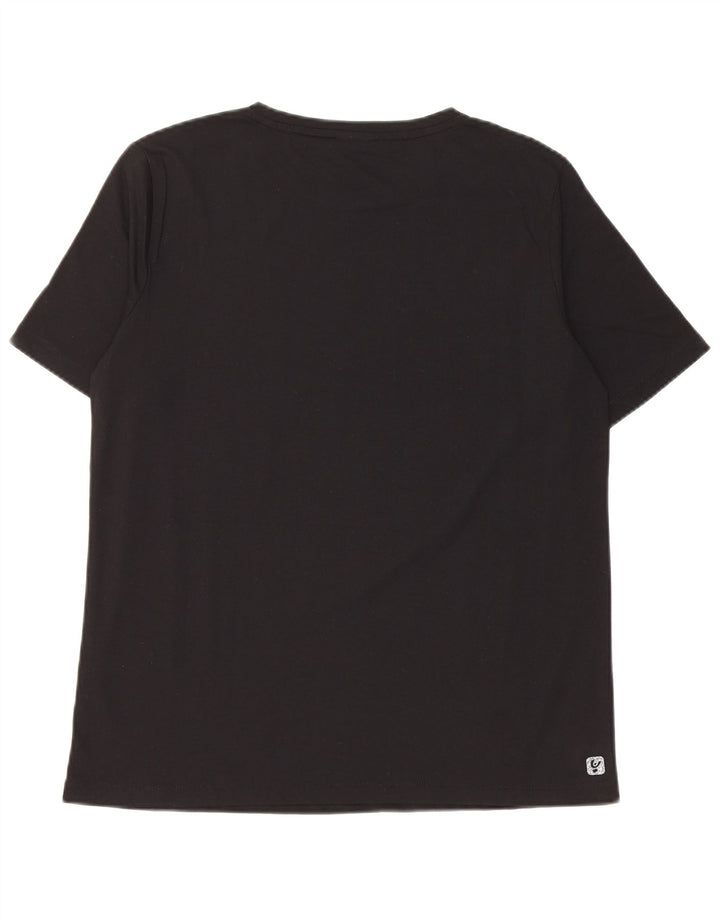 Freddy Womens T-Shirt Top UK 14 Medium Black