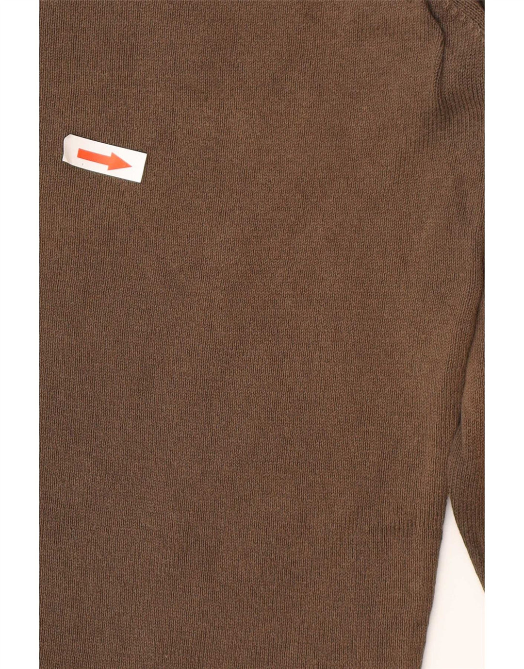 Zara Mens Crew Neck Jumper Sweater Large Brown Cotton