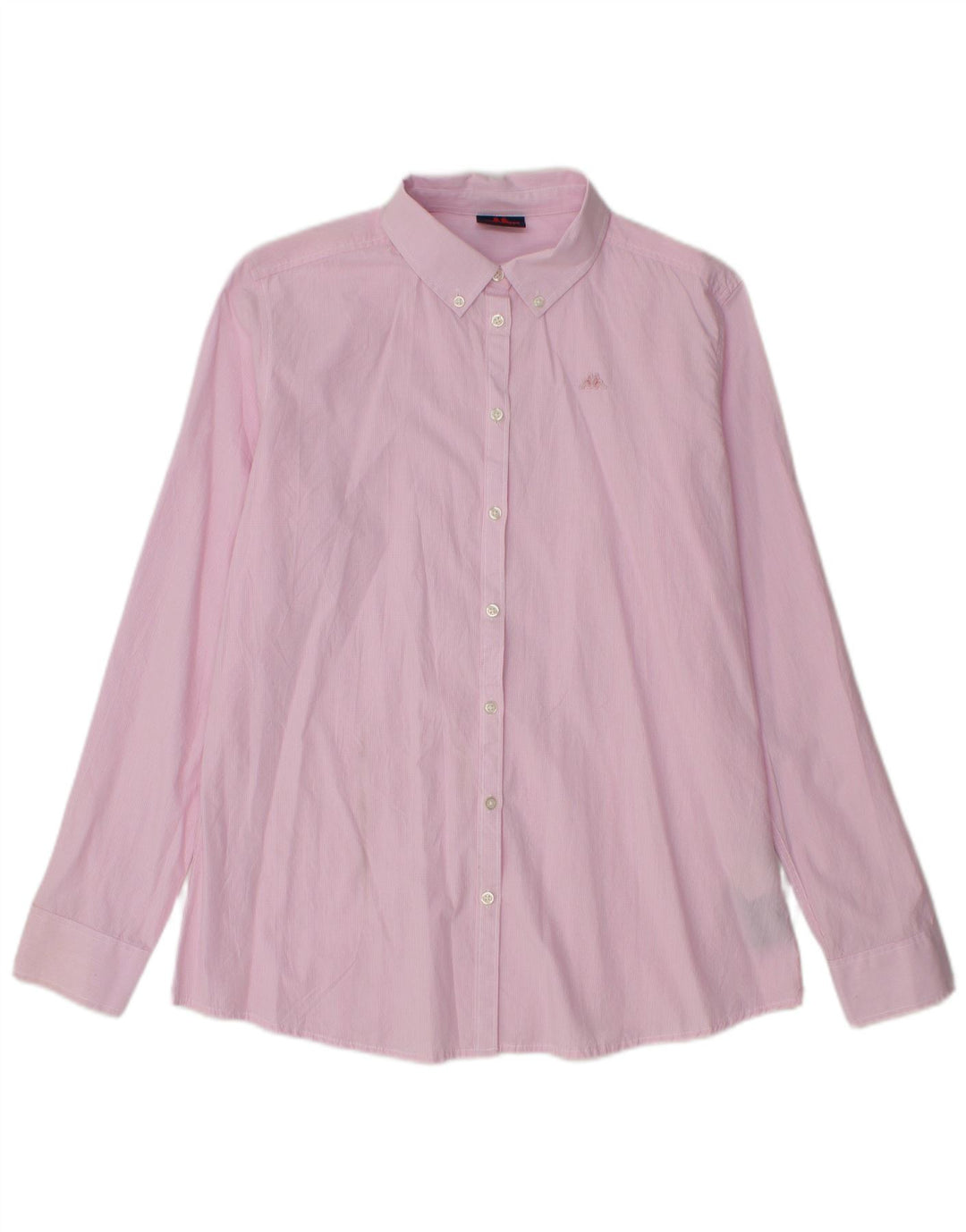 Kappa Womens Shirt UK 16 Large Pink Check Cotton