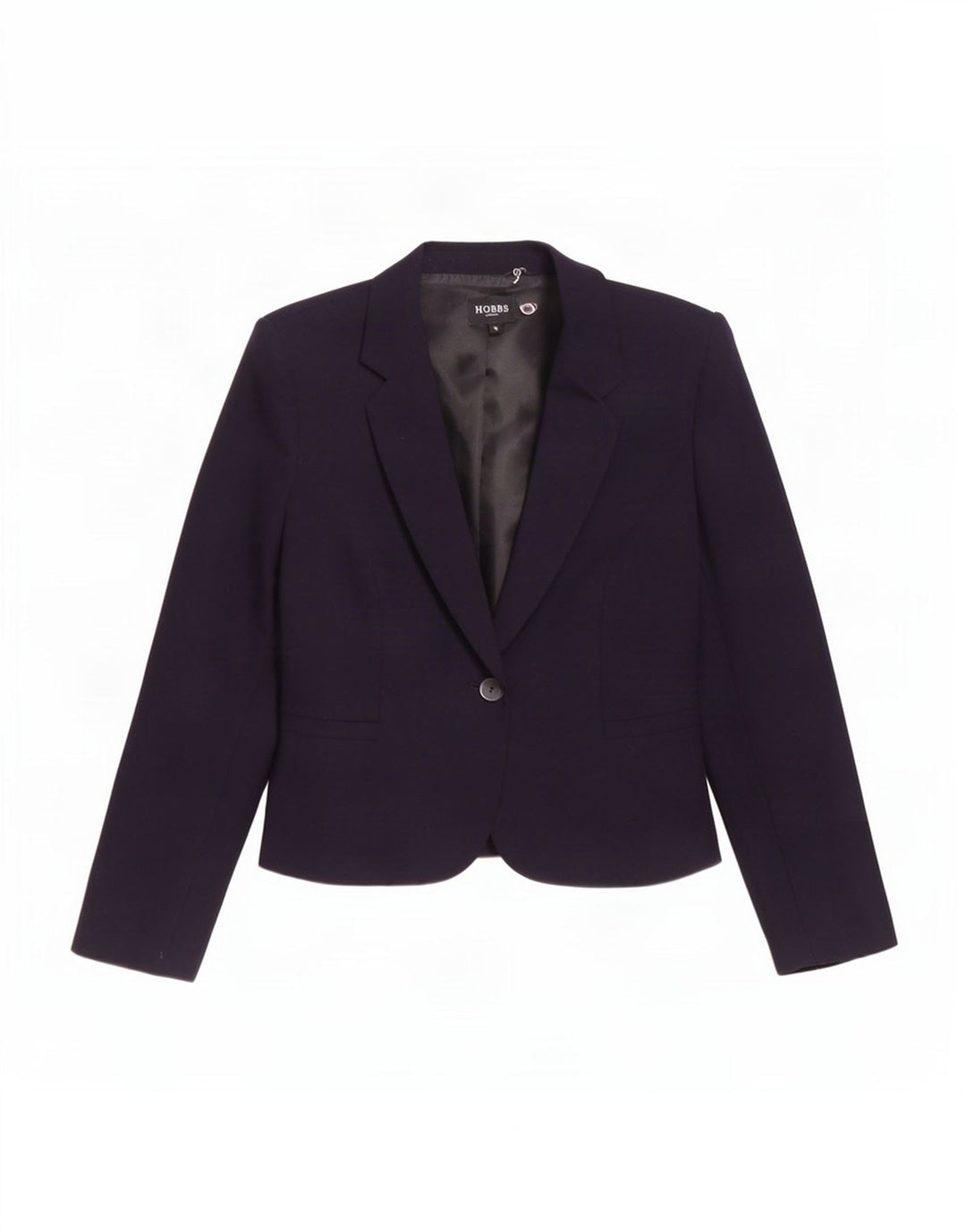 Hobbs Veste Blazer 1 Bouton Femme UK 12 Laine Bleu Marine Moyen