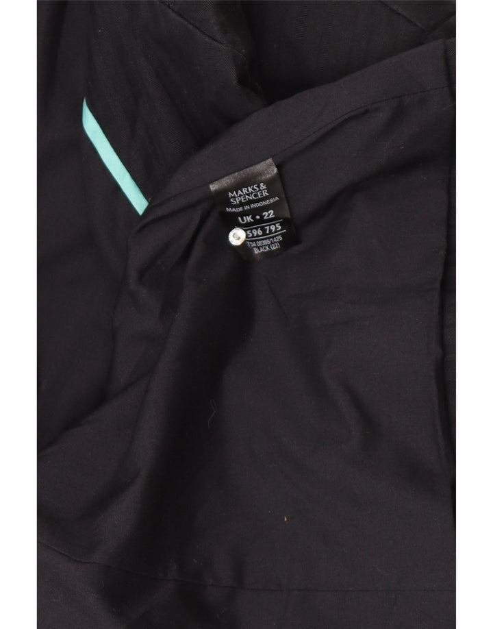 Marks & Spencer Mens 2 Button Blazer Jacket UK 22 3XL  Black Cotton