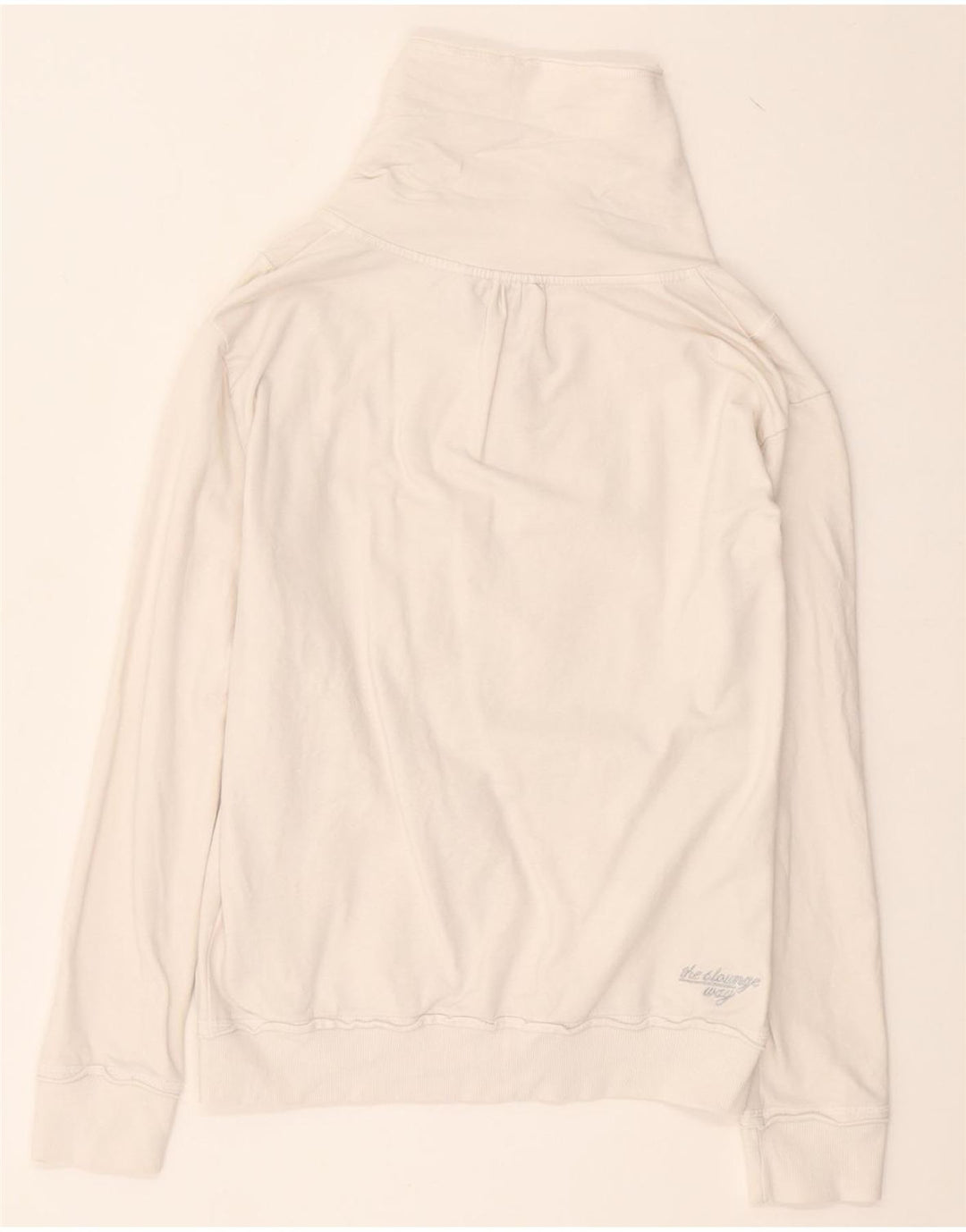 FREDDY Womens Tracksuit Top Jacket UK 14 Large Off White Cotton