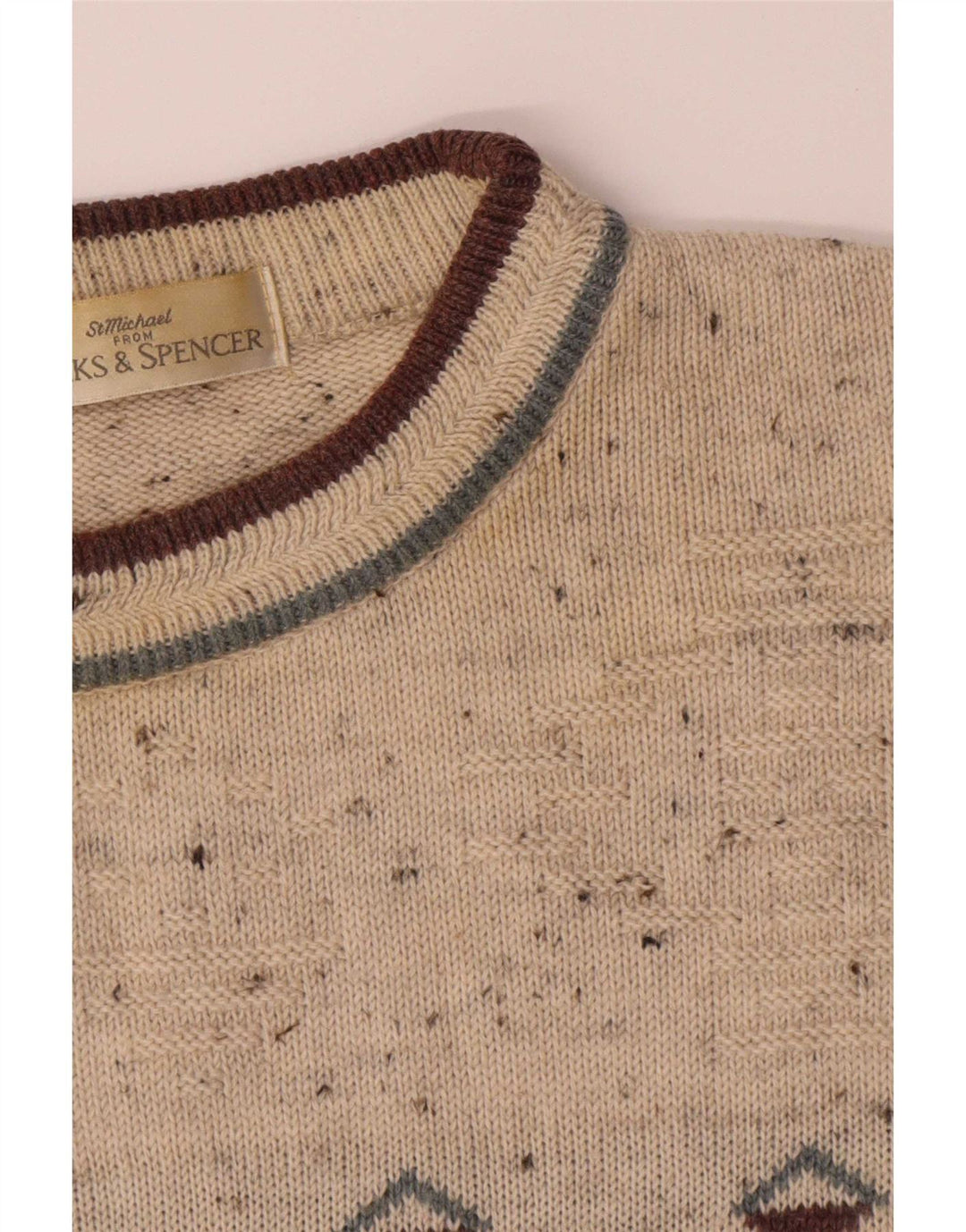 Marks & Spencer Herren St. Michael Pullover mit Rundhalsausschnitt XL Beige