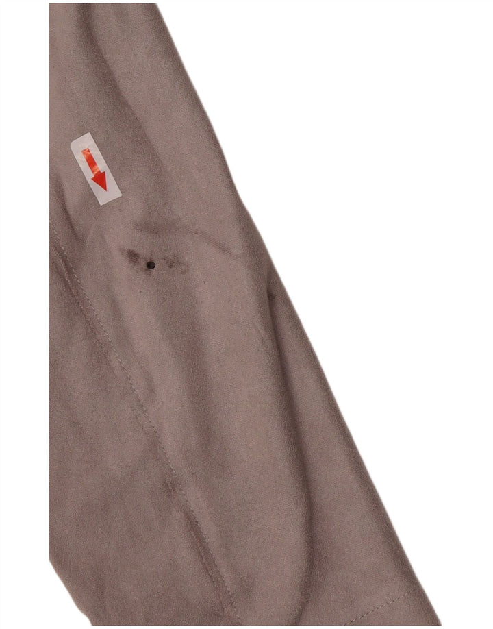 Esprit Dame imiteret ruskind Trench Coat UK 14 Medium Grey Polyester