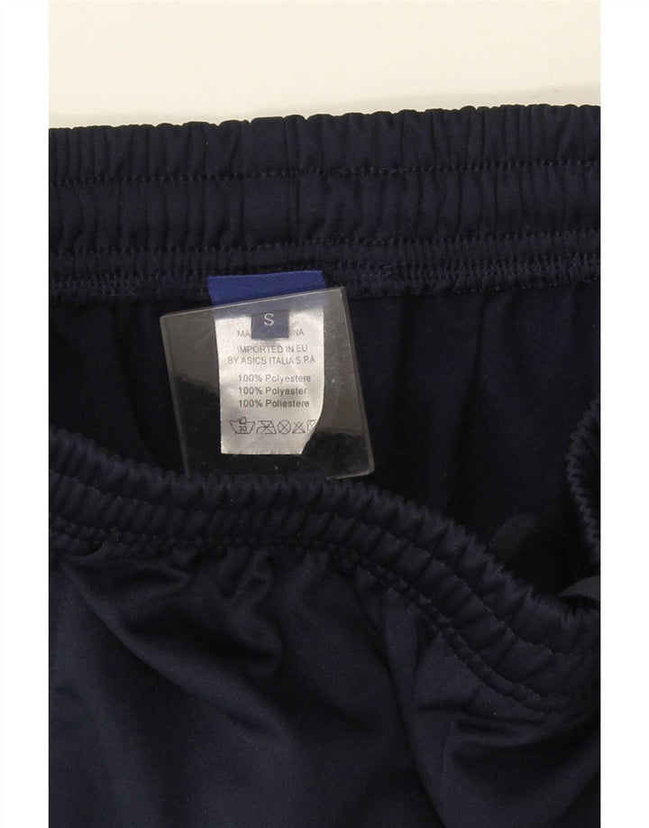 Asics Mens Tracksuit Trousers Joggers Small Navy Blue Polyester