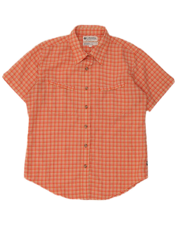 Columbia Camisa De Manga Corta Para Hombre Small Naranja Poliéster
