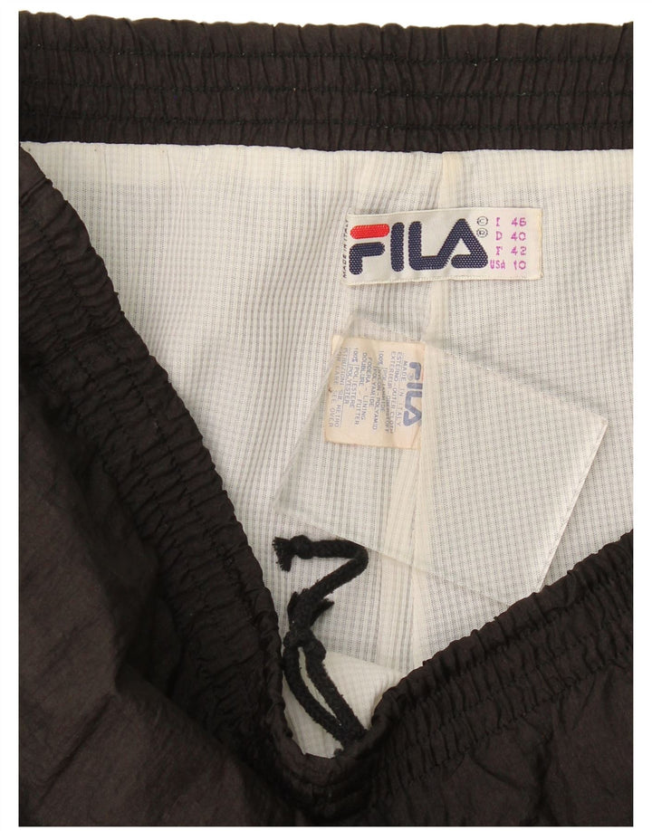 Fila Womens Tracksuit Trousers Joggers US 10 Large  Black Polyamide
