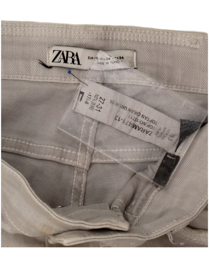 ZARA Mens Distressed Slim Jeans EU 44 Large W34 L27 Grey