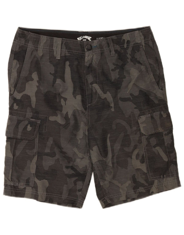 Billabong Mens Cargo Shorts W32 Medium Grey Camouflage