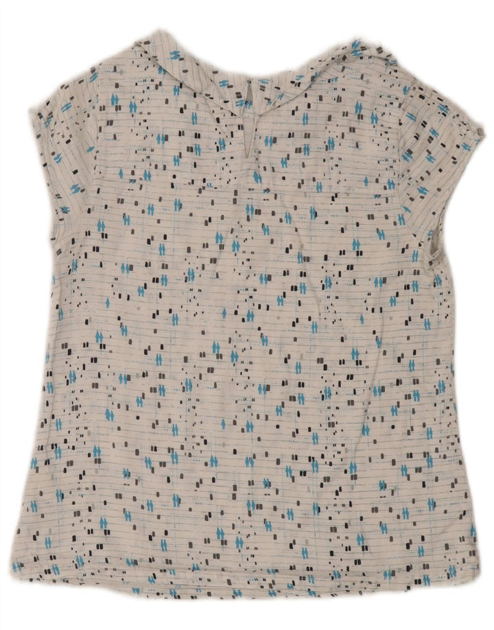 Camicetta da donna White Stuff Top UK 8 Piccolo cotone geometrico