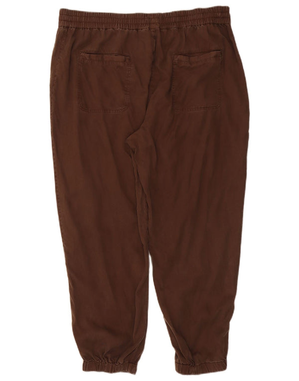 Fat Face Pantalon de jogging court pour femme UK 16 Large W38 L25 Lycra marron
