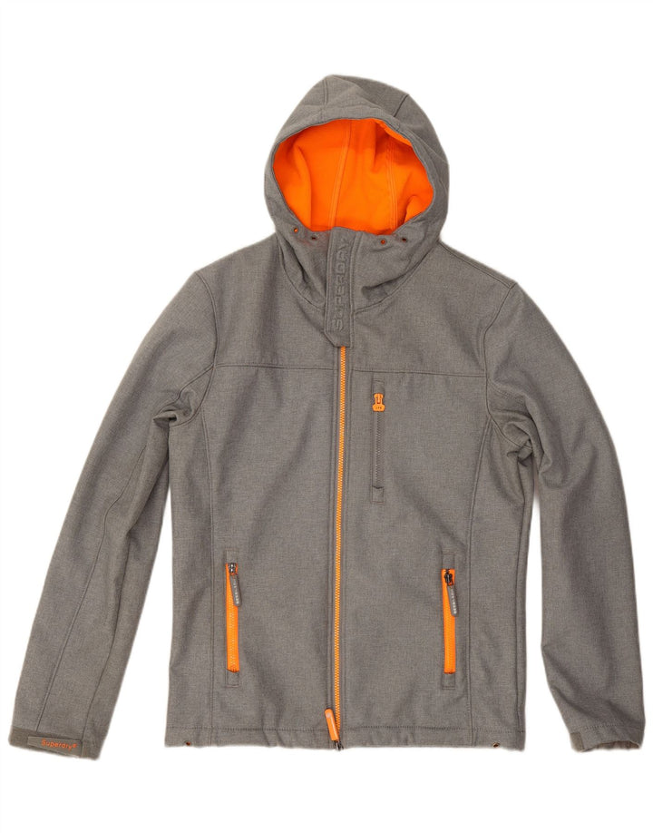 Superdry Mens Windtrekker Graphic Windbreaker Jacket UK 38 Medium Grey