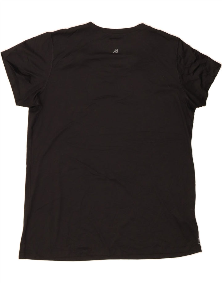 EDDIE BAUER Womens T-Shirt Top UK 20 2XL Black Polyester Vintage Eddie Bauer and Second-Hand Eddie Bauer from Messina Hembry 
