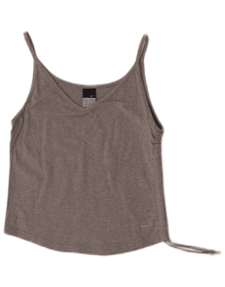 Canottiera corta Nike da donna UK 14/16 grande grigia