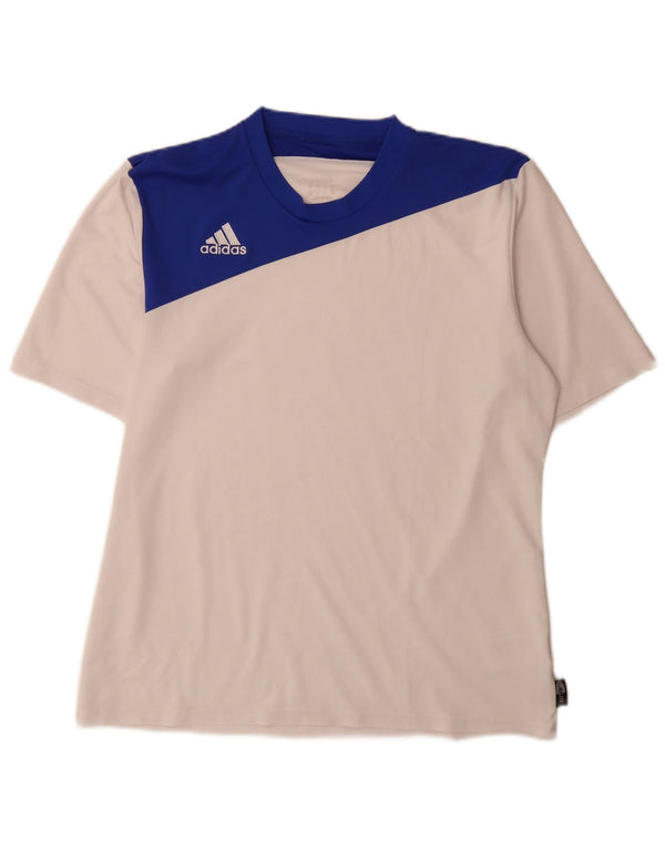 Adidas Mens Climalite T-Shirt Top Medium White Colourblock Polyester