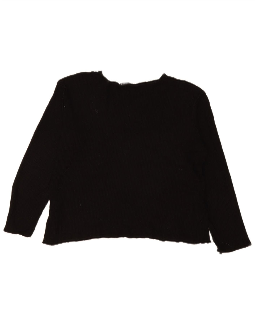 Zara Womens Oversized Top Long Sleeve UK 10 Small Black Viscose
