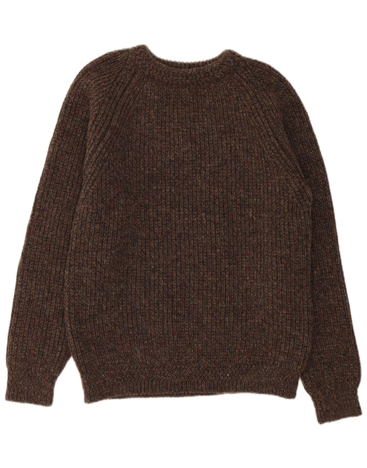 Magee Mens Crew Neck Jumper Sweater Large Brown Flecked New Wool