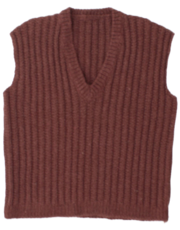 Vintage Mens Vest Tank Top Large Brown