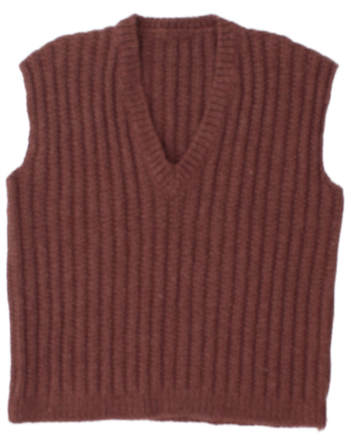 Vintage Mens Vest Tank Top Large Brown