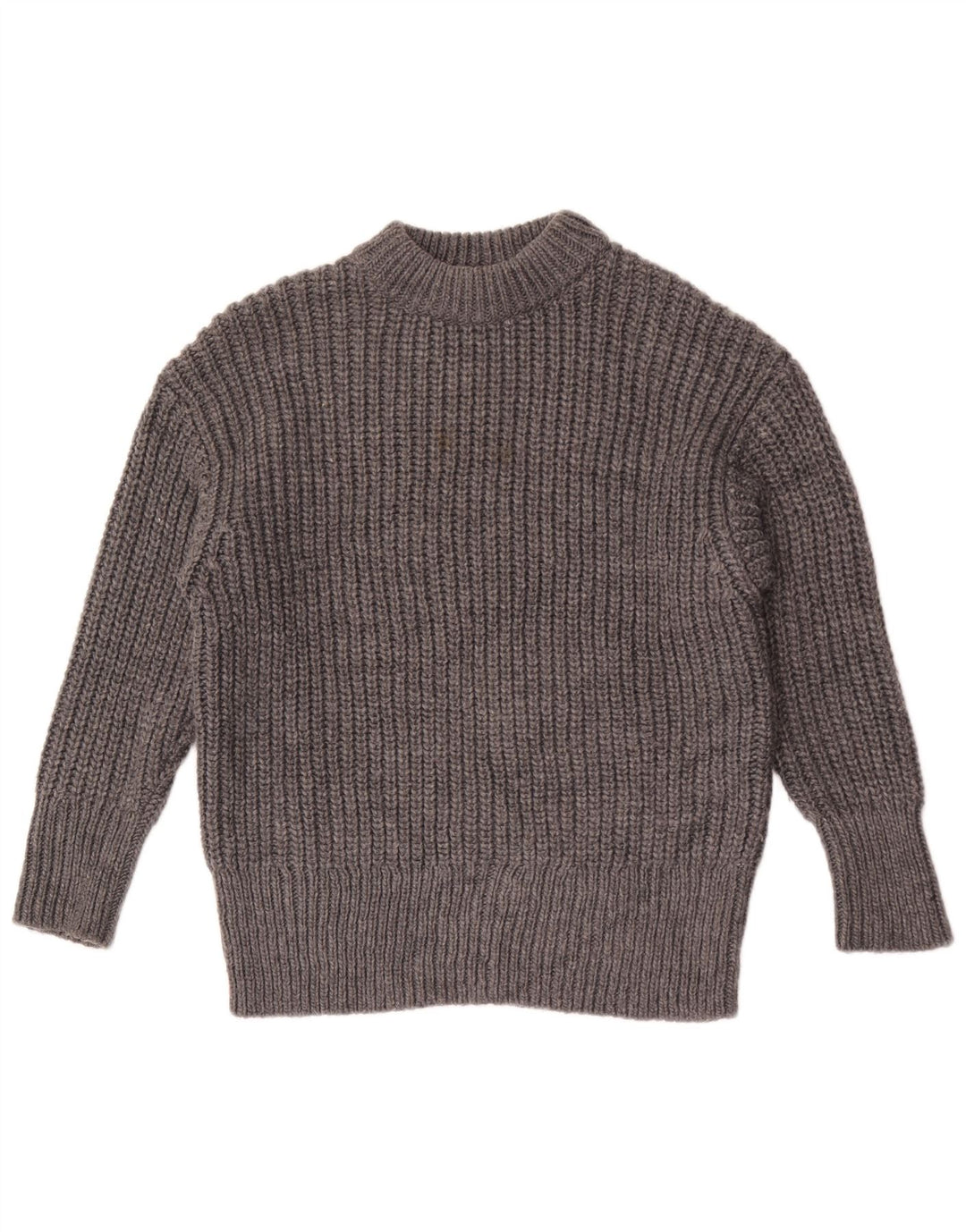 Zara Womens Oversized Boat Neck Jumper Sweater UK 10 Small Grey Polyester