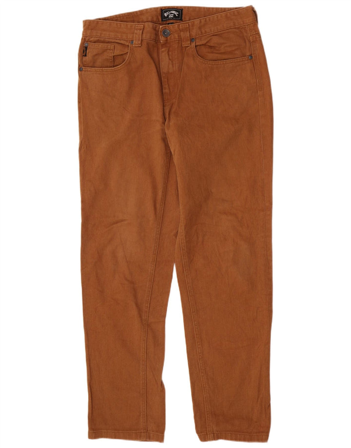 Billabong Mens Regular Straight Jeans W32 L31 Brown Cotton