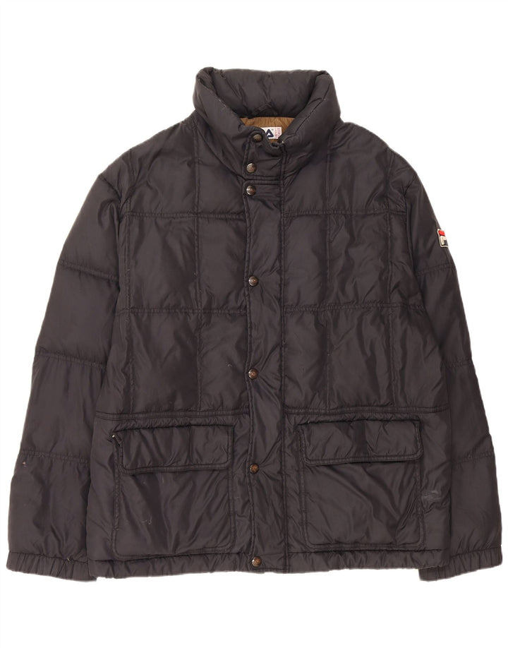 Fila Herre hættepolstret jakke IT 54 2XL Sort Polyamid