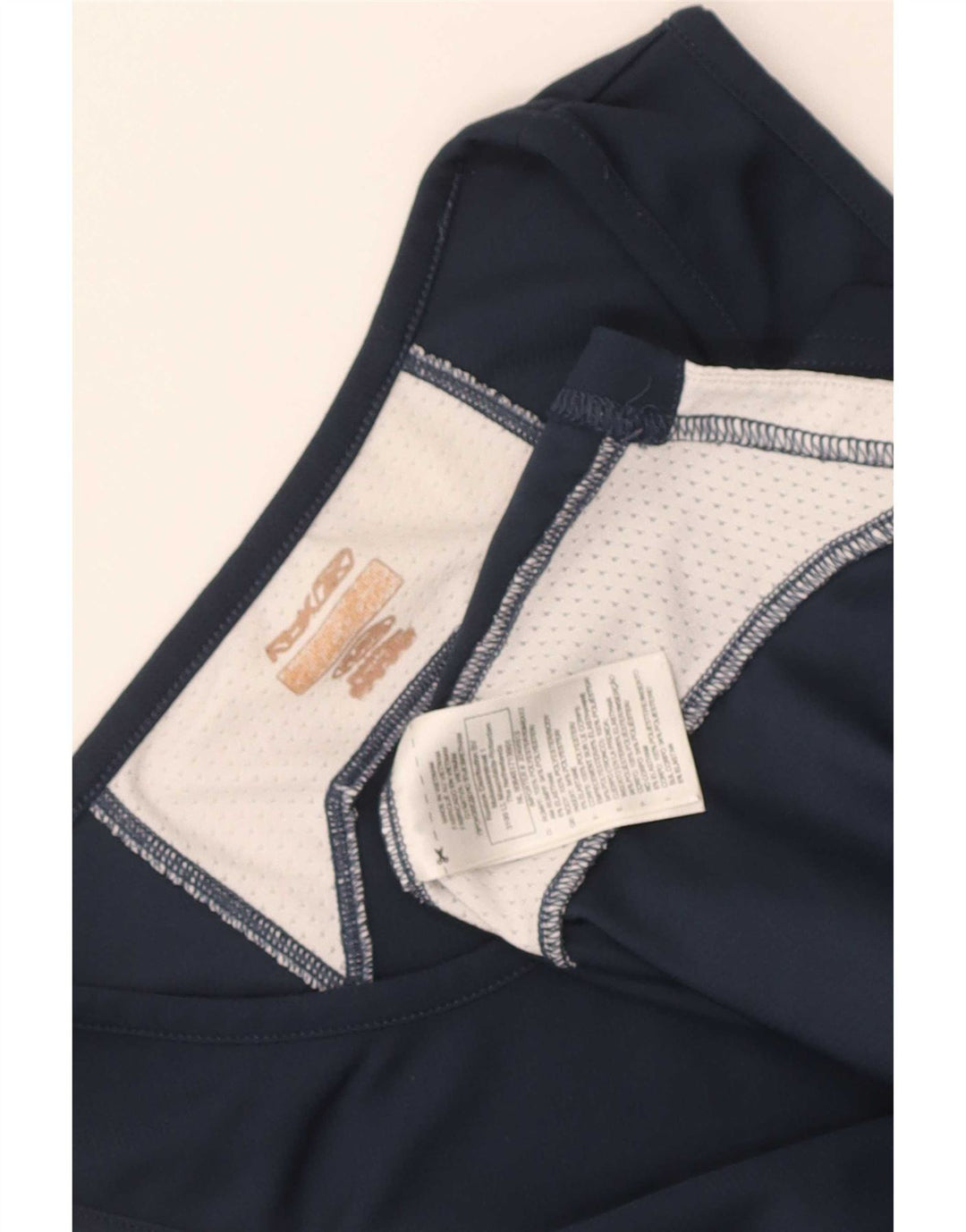 Reebok Womens Vest Top UK 12 Medium Navy Blue Colourblock Polyester