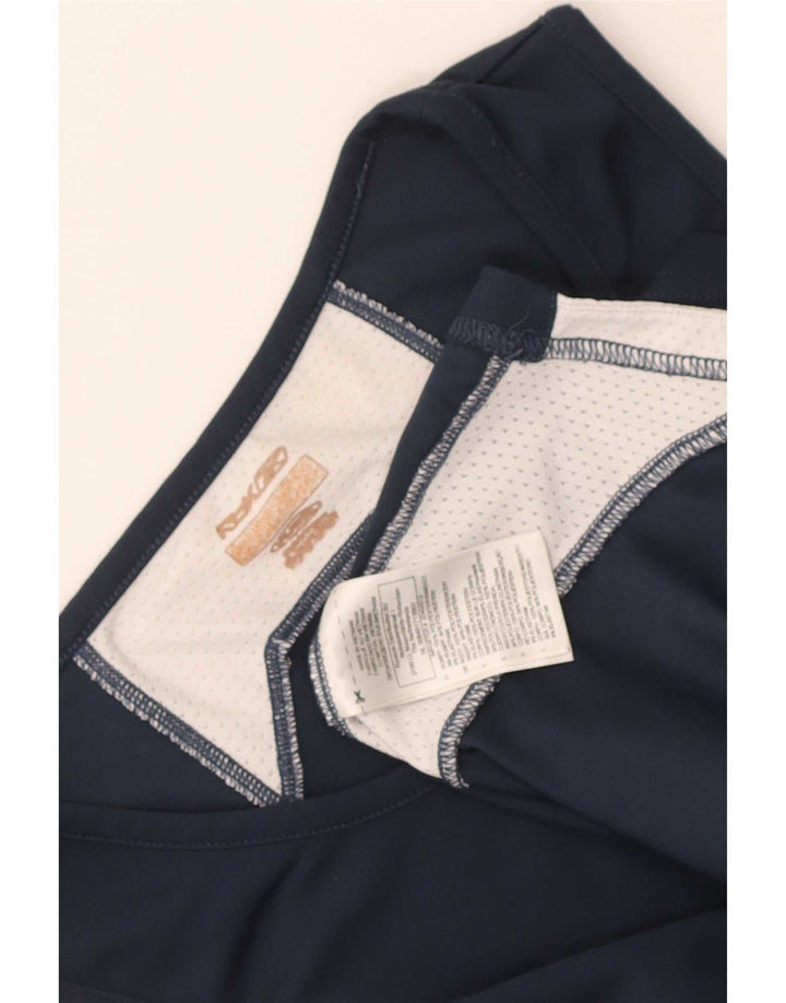 Reebok Womens Vest Top UK 12 Medium Navy Blue Colourblock Polyester