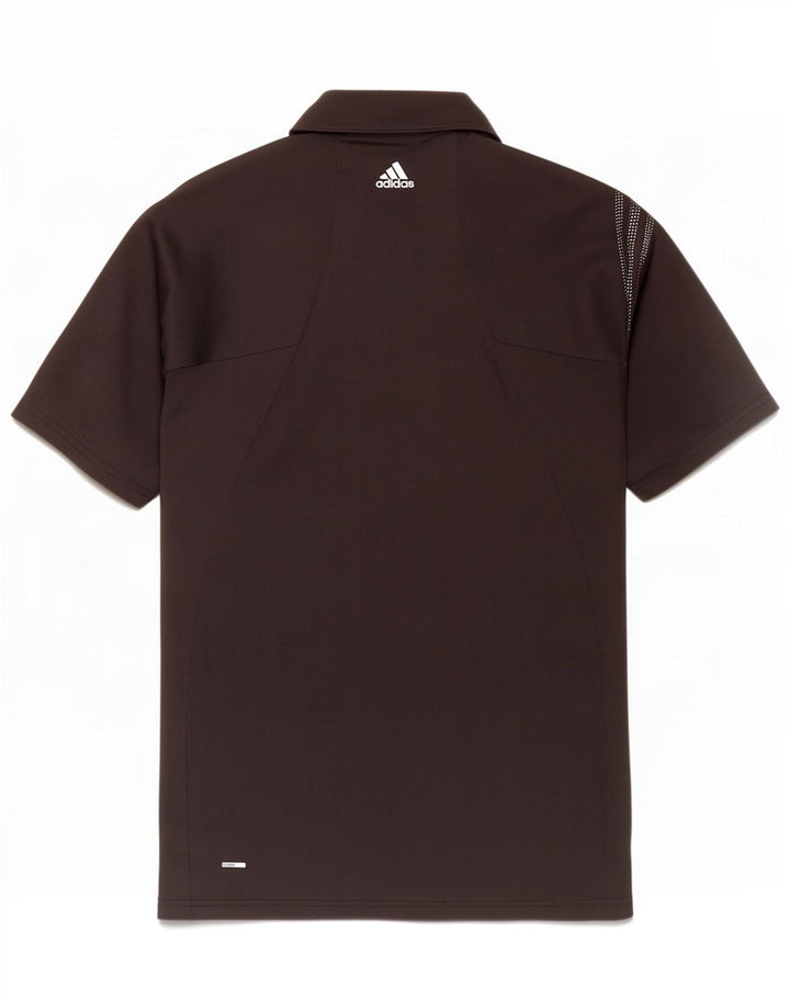 Adidas Herre Climacool Polo Shirt Stor sort polyester