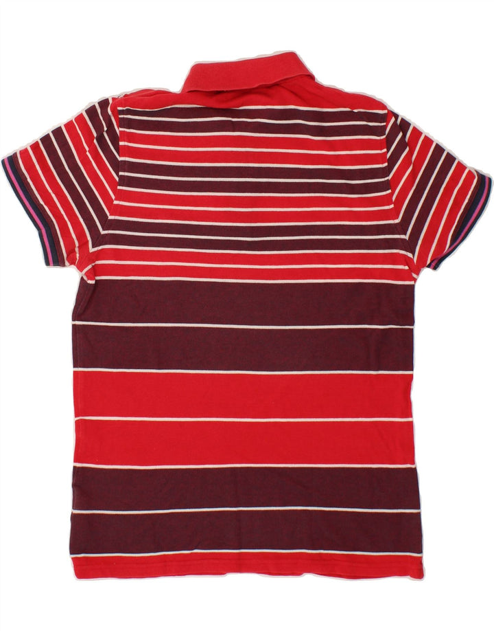 TED BAKER Mens Polo Shirt Size 2 Small Red Striped Cotton Vintage Ted Baker and Second-Hand Ted Baker from Messina Hembry 