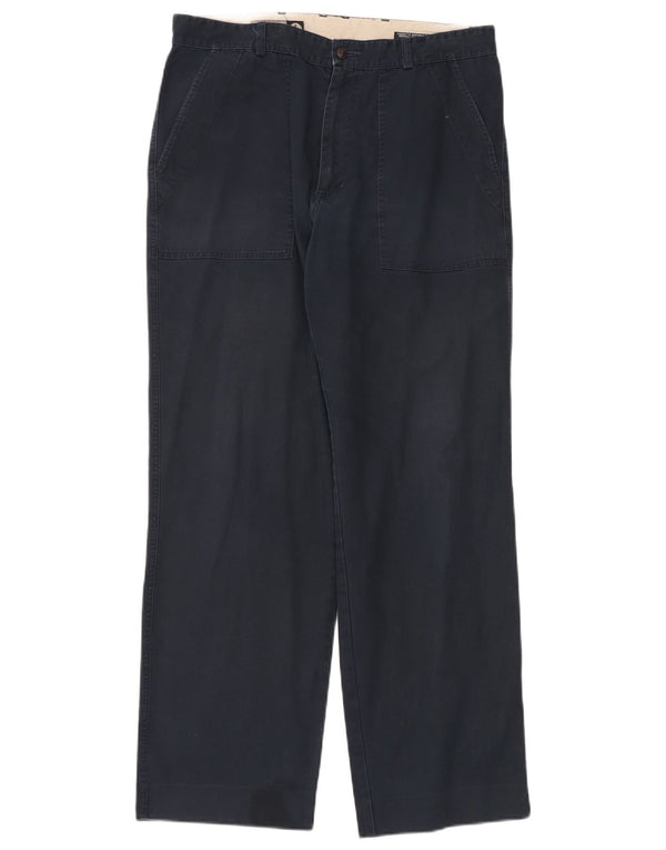 Pantaloni Chino Dritti da Uomo Navigare IT 52 XL W34 L32 Blu Navy Cotone